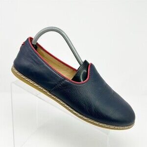 Charix Loafers Womens EU 41 Navy Blue Slip-On Flats Red Trim Comfort US 9.5